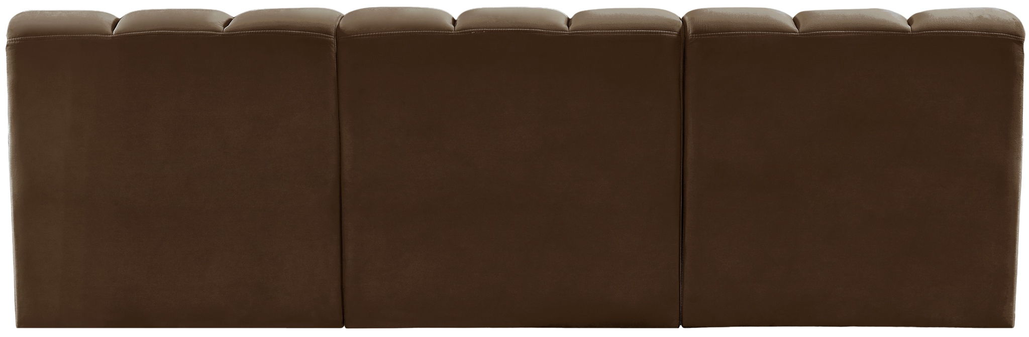 Arc - Velvet 4 Piece Modular Straight Sofa - Brown - Simple Home Plus