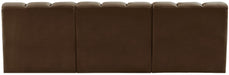 Arc - Velvet 4 Piece Modular Straight Sofa - Brown - Simple Home Plus