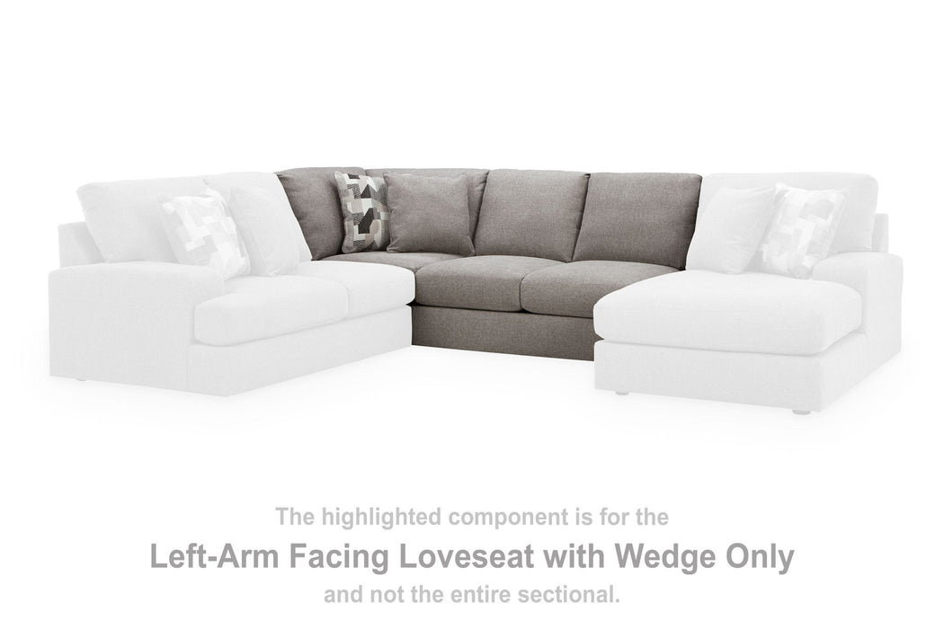 Lindon - LAF Armless Loveseat With Wedge - Smoke - Simple Home Plus