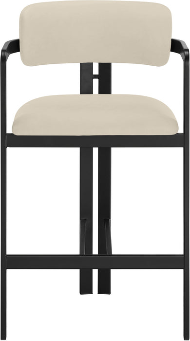 Aurum - Vegan Leather Upholstered Counter Stool With Graphite Black Base - Simple Home Plus