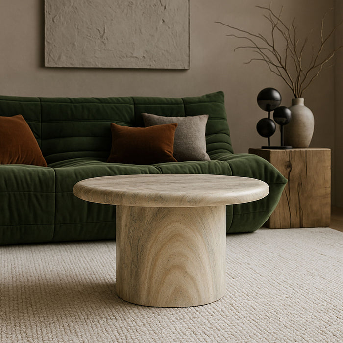 Emara - Concrete And Fiberglass Indoor / Outdoor Coffee Table - Simple Home Plus