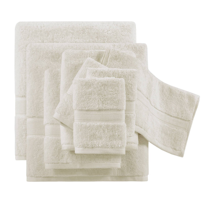 800GSM - 8 Piece Antimicrobial Towel Set - Cream - Simple Home Plus