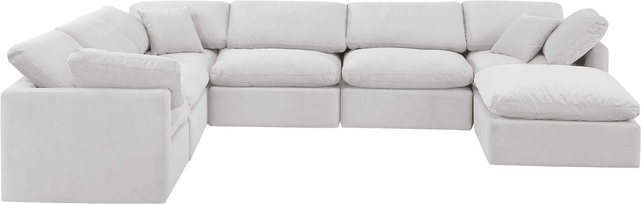 Indulge - Velvet 7 Piece Modular Sectional - Simple Home Plus
