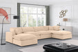 Comfy - 6 Piece Velvet Modular Double Chaise Sectional - Simple Home Plus