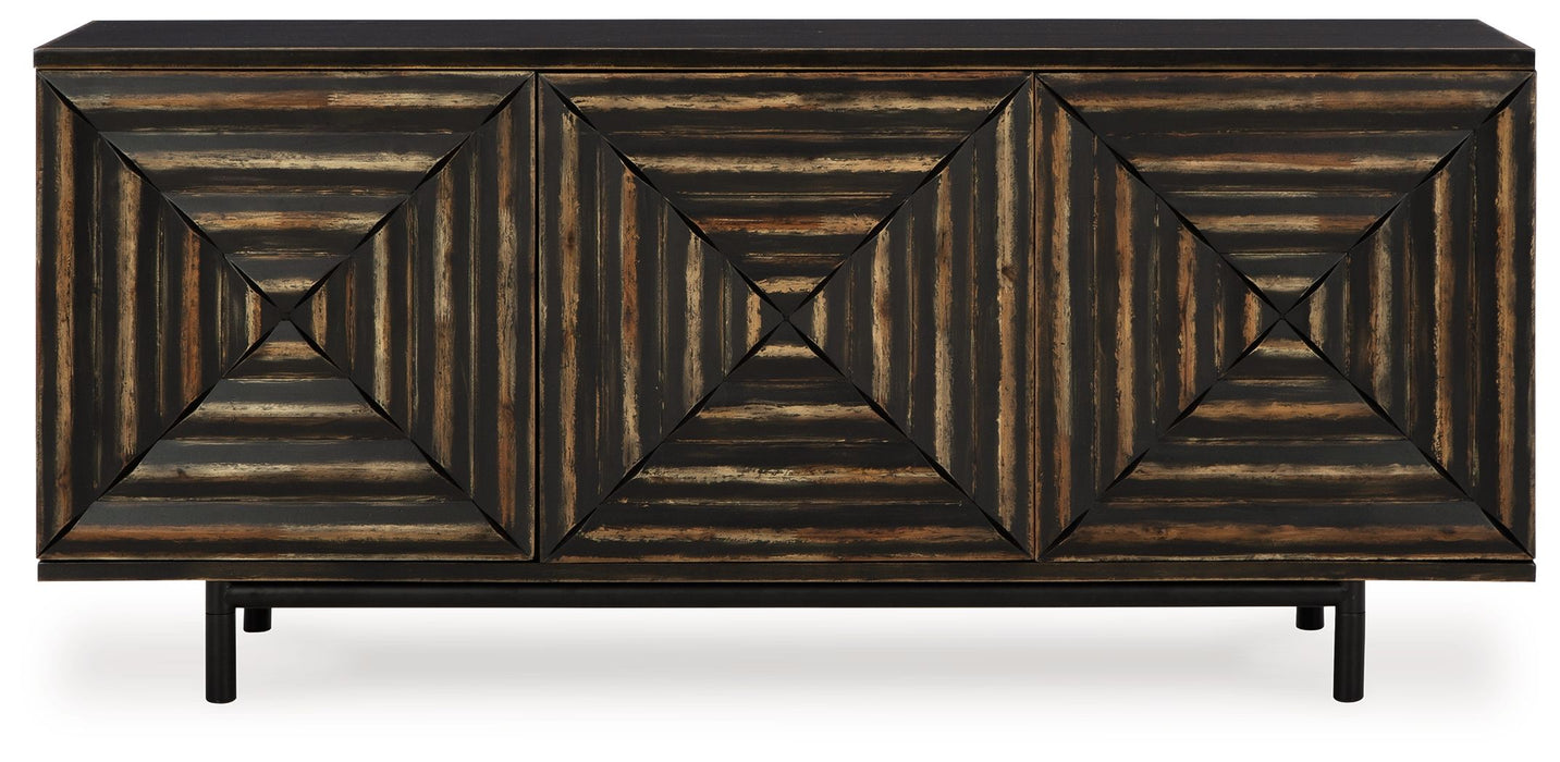 Fair Ridge - Distressed Black - Accent Cabinet - Simple Home Plus