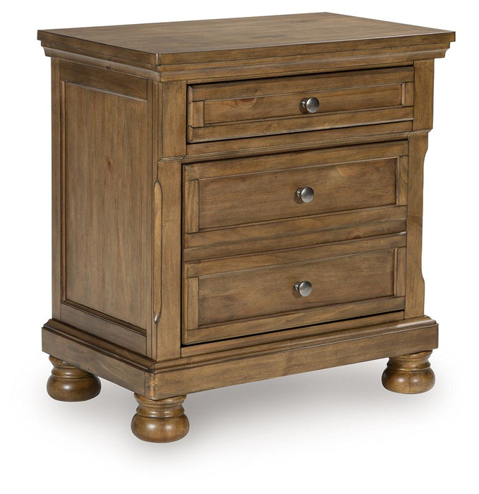 Feddinger - Medium Brown - Two Drawer Night Stand - Simple Home Plus