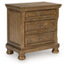 Feddinger - Medium Brown - Two Drawer Night Stand - Simple Home Plus