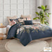 Camillia - California King 8 Piece Comforter Set - Navy - Simple Home Plus
