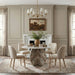 Valeo - Linen Textured Fabric Upholstered Dining Chair (Set of 2) - Painted Natural Base - Simple Home Plus