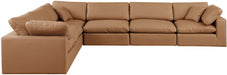 Comfy - 6 Piece Faux Leather Modular Corner Sectional - Simple Home Plus