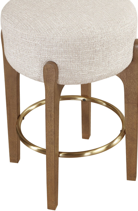 Torino - Backless Counter Stool With Brushed Brown Base (Set of 2) - Simple Home Plus