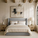 Kendall - Linen Textured Fabric Upholstered Bed - Simple Home Plus