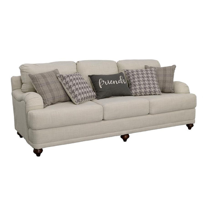 Glenn - Upholstered English Arm Sofa - Light Gray - Simple Home Plus