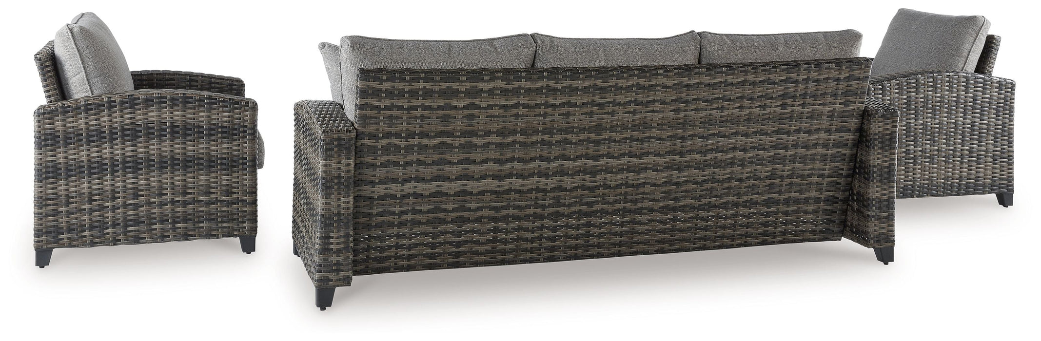 Oasis Court - Gray - Sofa, Chairs, Table Set (Set of 4) - Simple Home Plus