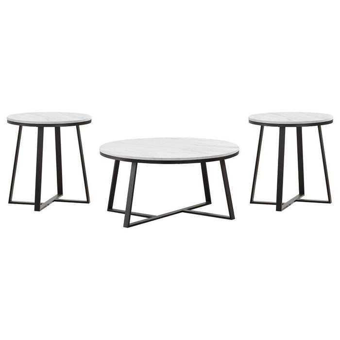 Hugo - Faux Marble Coffee Table Set - Simple Home Plus