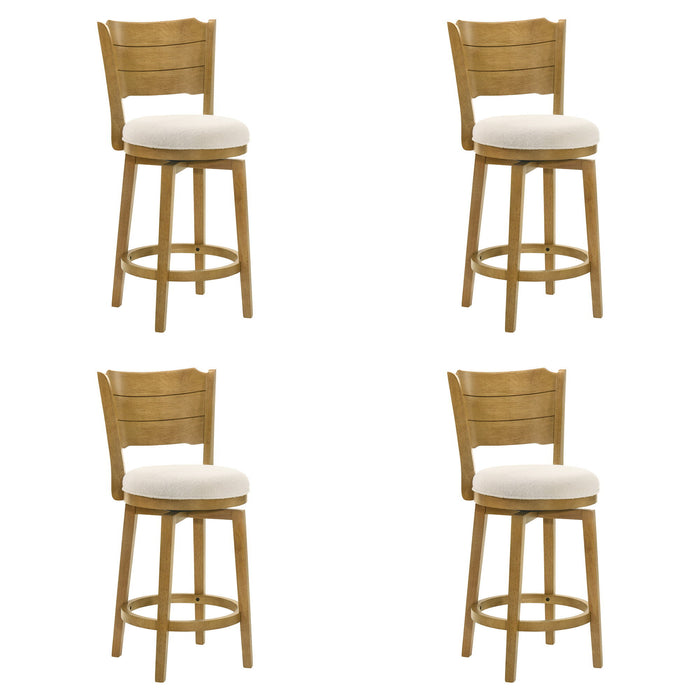 Winsley - Coastal Modern Swivel Wood Counter Height Kitchen Bar Stool - Simple Home Plus