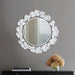 Eden - Eden Gingko Leaf Round Wall Mirror 30.5" - White - Simple Home Plus
