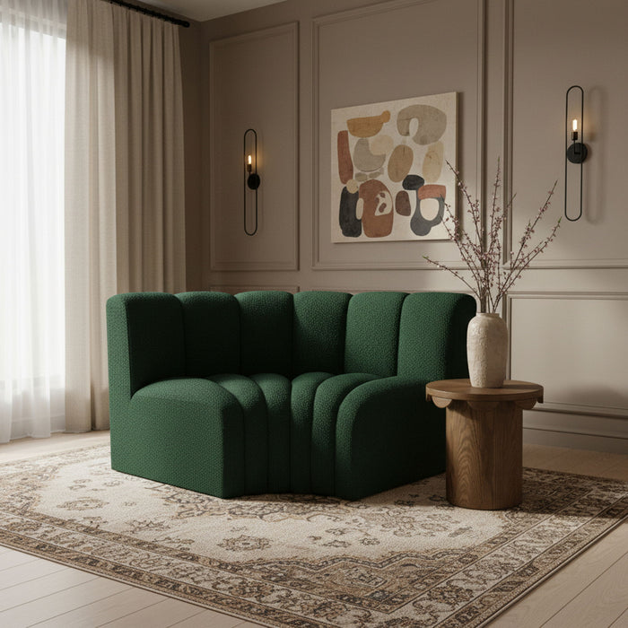 Arc - Boucle Fabric 2 Piece Modular Sofa - Simple Home Plus