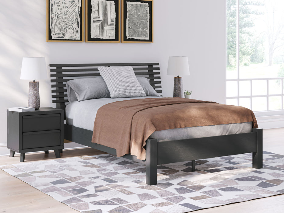 Danziar - Slat Panel Bed With Low Footboard - Simple Home Plus