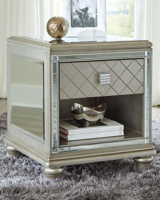 Chevanna - Platinum - Rectangular End Table - Simple Home Plus