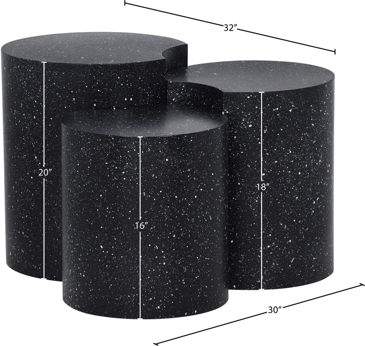 Dimple - 20" 3 Piece Modular End Table - Terazzo Finish - Simple Home Plus