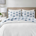 200 Thread Count Printed Cotton - King Sheet Set - Blue Palmetto - Simple Home Plus
