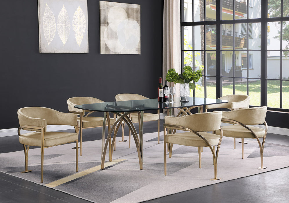Madelyn - Dining Chair (Set of 2) - Brushed Brass - Simple Home Plus