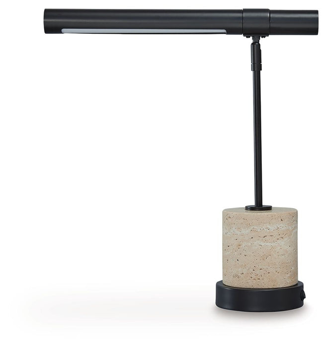 Vinmour - Brown / Beige - Metal Desk Lamp - Simple Home Plus