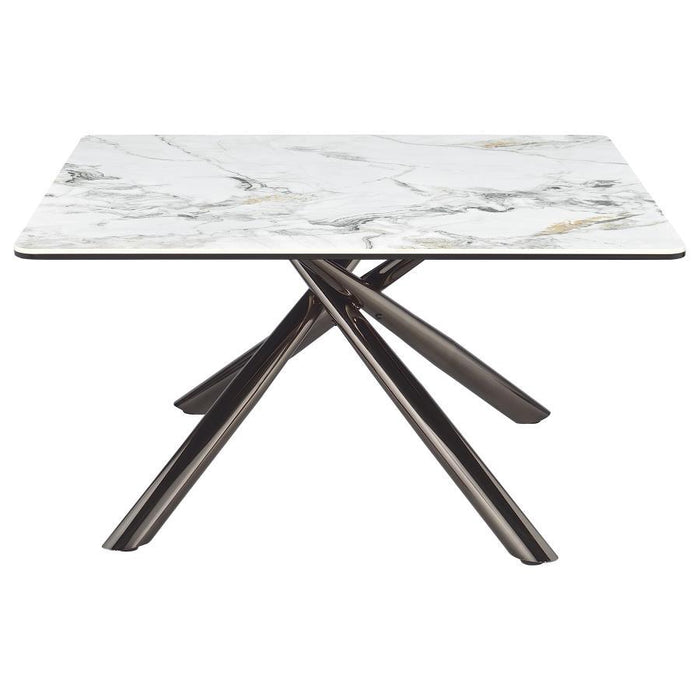 Carvell - Square Sintered Stone Table - Simple Home Plus