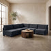 Hammond - Velvet Performance Fabric Upholstered 5 Piece Armless Sectional - Simple Home Plus