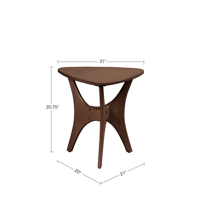 Blaze - Triangle Side Table - Brown - Simple Home Plus