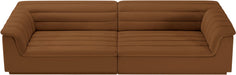 Cascade - Velvet Modular Sofa - Saddle - Simple Home Plus