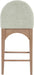 Waldorf - Chenille Stool With Natural Legs - Simple Home Plus