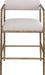 Axis - Linen Textured Beige Fabric Upholstered Counter Stool (Set of 2) - Simple Home Plus