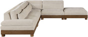 Turin - Chenille Fabric Upholstered Modular Sectional - Taupe - Simple Home Plus