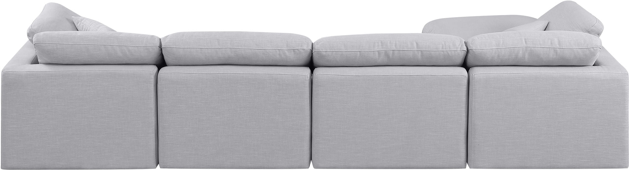 Indulge - Linen 5 Piece Modular Sectional With Chaise - Simple Home Plus