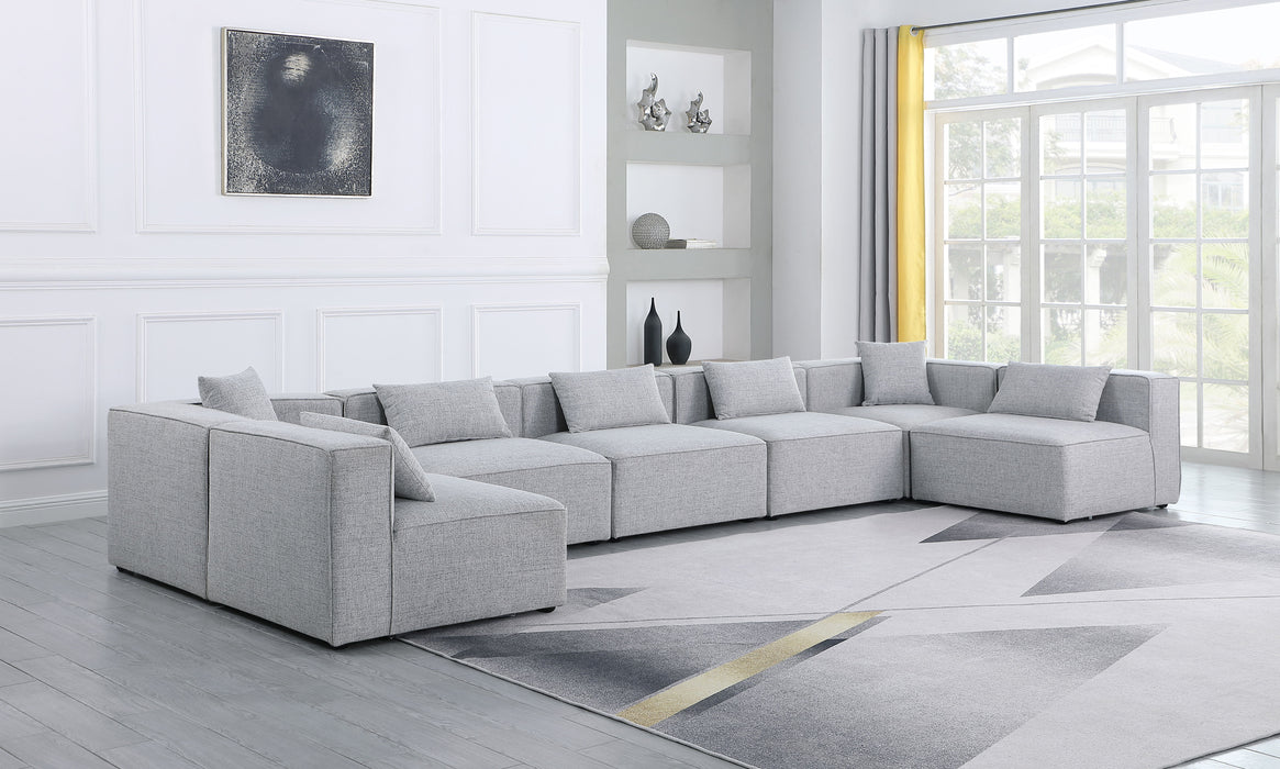Cube - Linen 7 Piece Modular U-Shaped Sectional - Simple Home Plus
