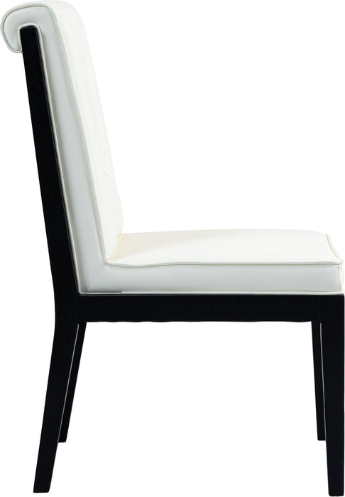 Gwendolyn - Faux Leather Dining Side Chair With Black Frame (Set of 2) - Simple Home Plus