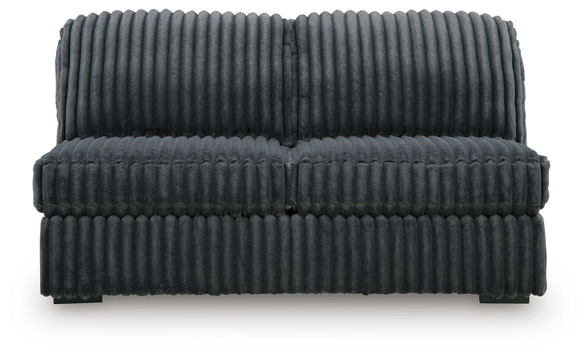 Midnight-Madness - Armless Loveseat - Gunmetal - Simple Home Plus