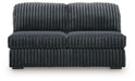 Midnight-Madness - Armless Loveseat - Gunmetal - Simple Home Plus