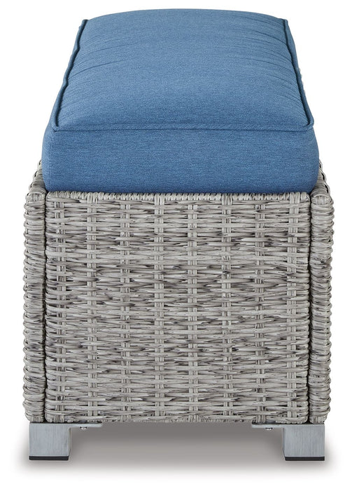 Naples Beach - Light Gray - Bench with Cushion - Simple Home Plus