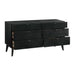 Petra - 6 Drawer Wood Dresser - Black - Simple Home Plus