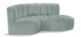 Arc - Faux Leather 3 Piece Modular L-Shaped Sofa - Simple Home Plus