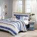 Marina - King 6 Piece Reversible Coverlet Set - Blue - Simple Home Plus