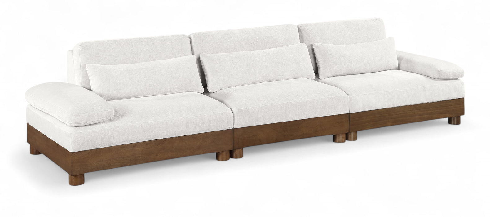 Turin - Chenille Fabric Upholstered Modular Sectional - Cream - Simple Home Plus