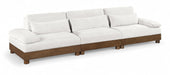 Turin - Chenille Fabric Upholstered Modular Sectional - Cream - Simple Home Plus