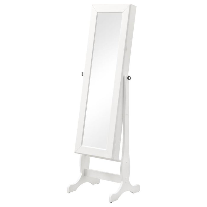 Batista - Cheval Mirror With Jewelry Storage - White - Simple Home Plus