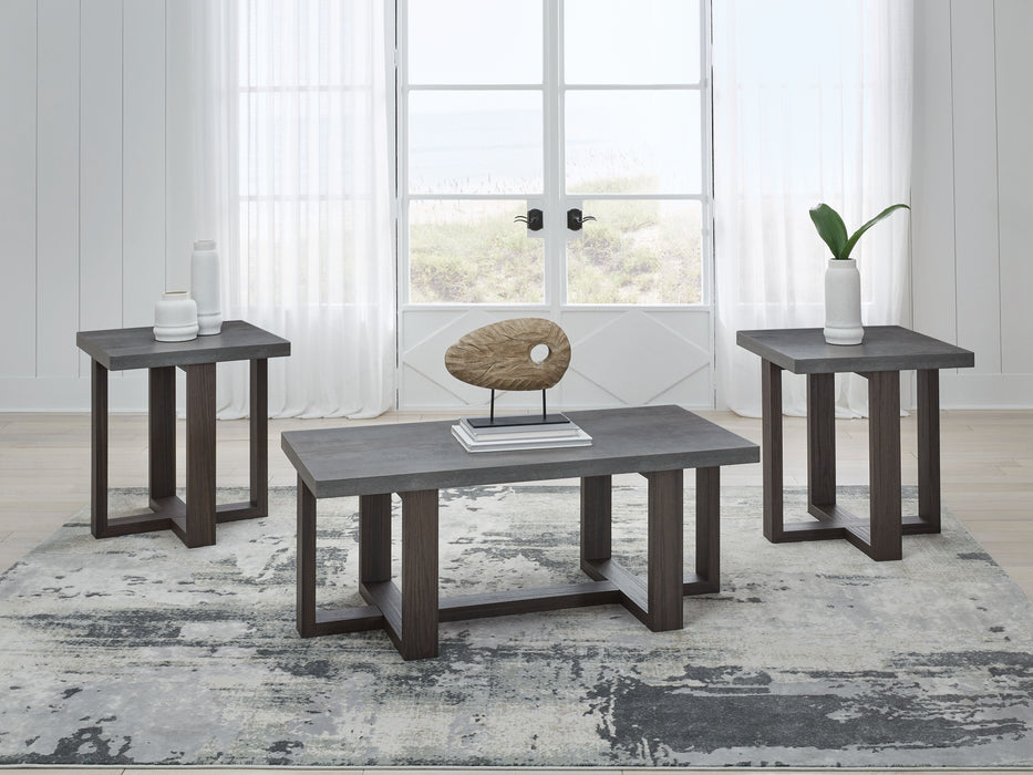 Dynnford - Gray / Brown - Occasional Table Set (Set of 3) - Simple Home Plus