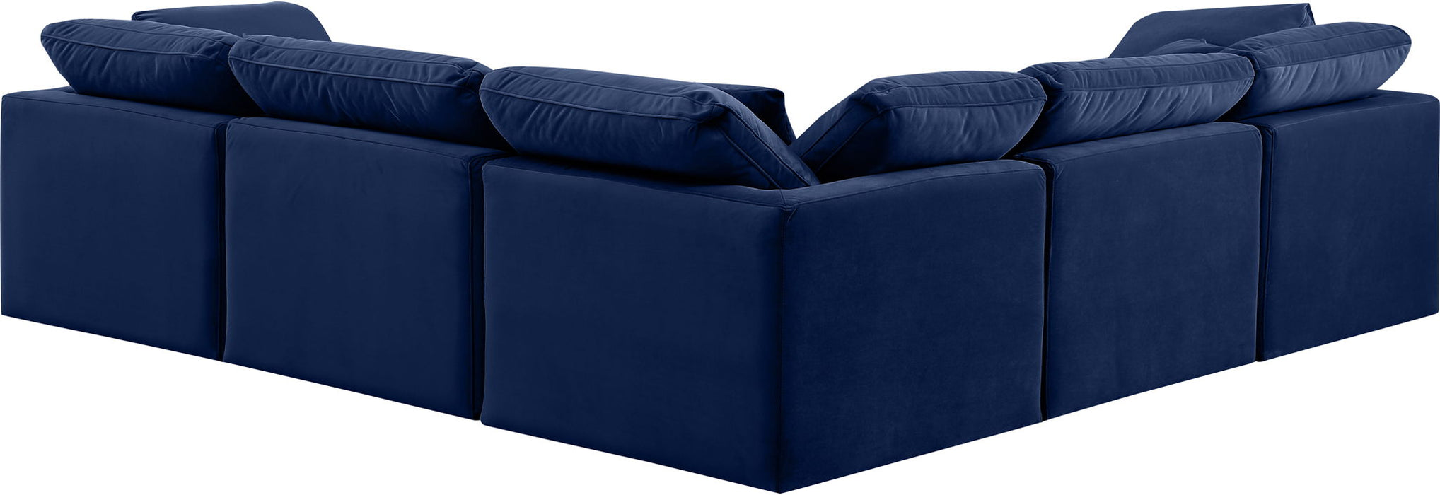 Indulge - Velvet 5 Piece Modular Corner Sectional - Simple Home Plus