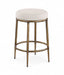 Ferro - Upholstered Backless Counter Stool With Brushed Gold Base - Simple Home Plus